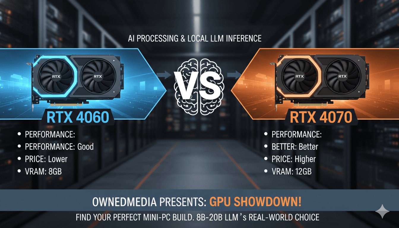 RTX 4060 vs RTX 4070 徹底比較｜AI・LLM推論に最適なのはどっち？