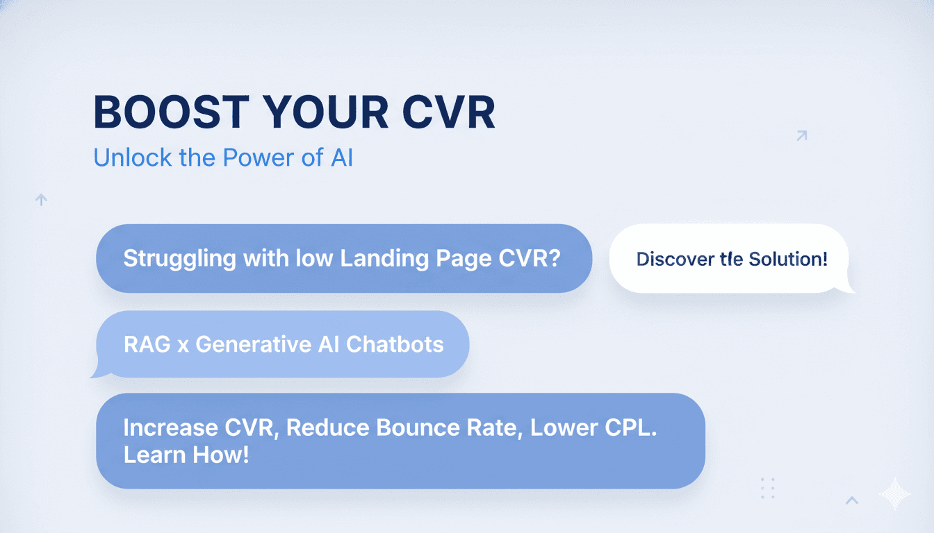 ランディングページ×生成AIチャットボットでCVRの向上｜RAGとルール設計で離脱を防ぐ最新手法