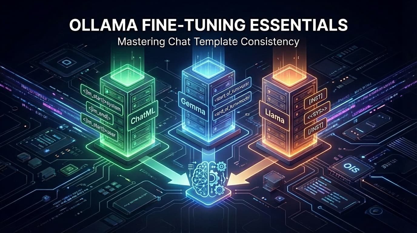 Ollama向けファインチューニング比較: ChatML形式, Gemma形式, Llama形式の差分を解説