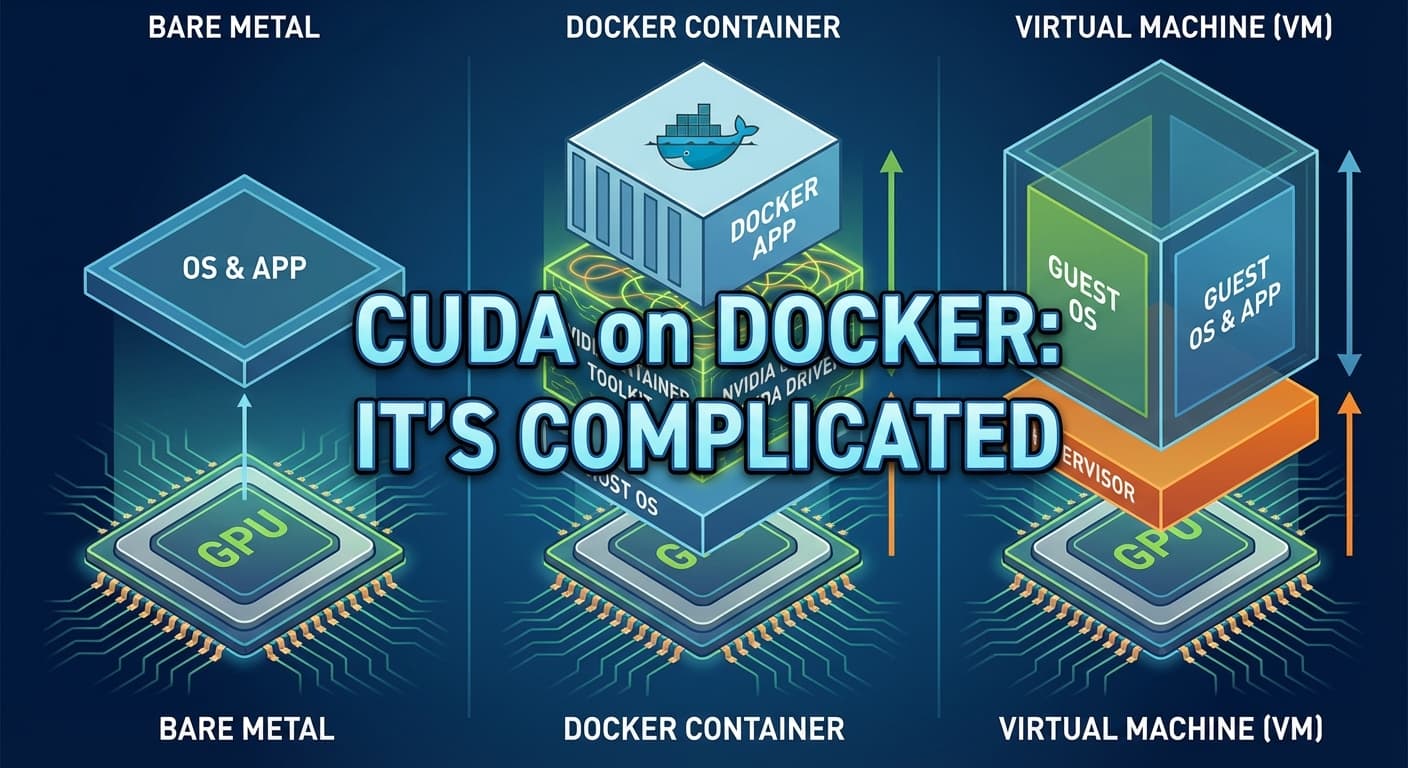 CUDA環境構築のベストプラクティス | ベアメタル・Docker・VMの構造比較と最適な選び方